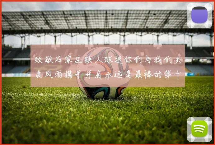 致敬石家庄铁人球迷你们与我们共度风雨携手并肩永远是最棒的第十二人